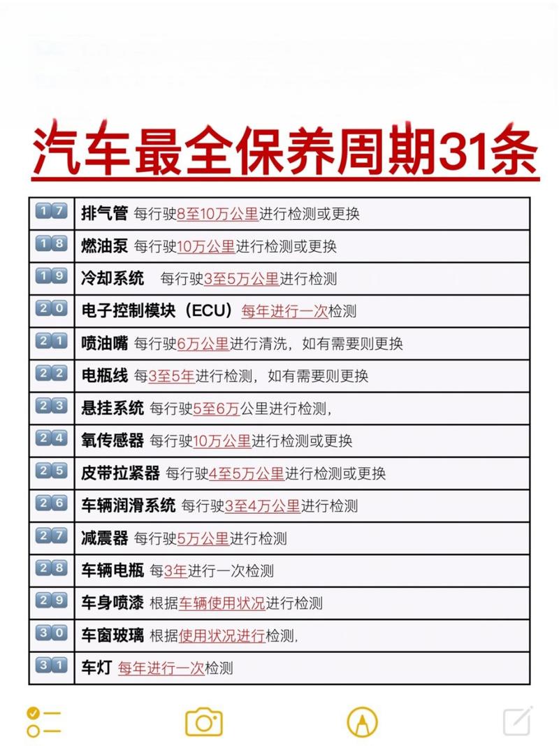 汽车保养周期（电动汽车保养周期）